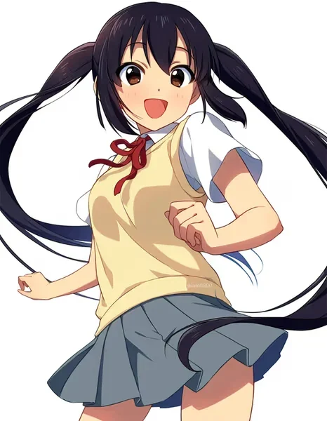 AI generated anime JK school girl character, Athlete JK, active school girl styling, confident sporty expression, vertical portrait