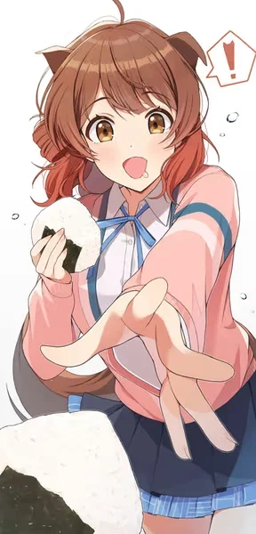 AI generated anime JK school girl character, Athlete JK, active school girl styling, confident sporty expression, vertical portrait