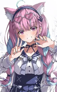 AI generated anime JK school girl character, Kawaii JK, cute school girl styling, sweet affectionate expression, vertical portrait