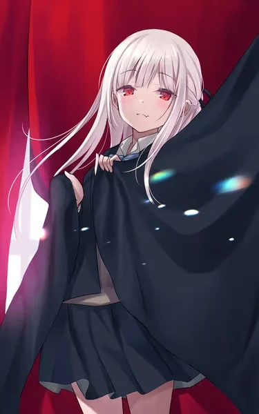 AI generated anime JK school girl character, Kuudere JK, cool school girl styling, calm distant expression, vertical portrait