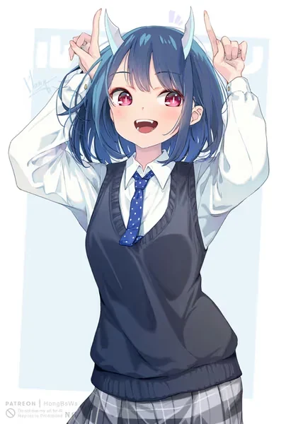 AI generated anime JK school girl character, Maid JK, maid or comfort companion styling, calm supportive expression, vertical portrait